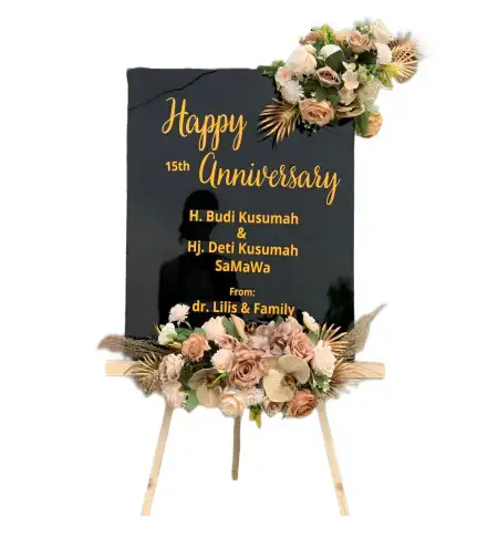Papan Bunga Akrilik Penganten