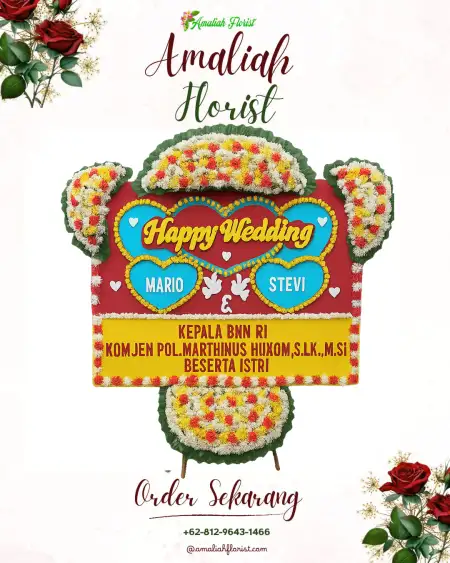 Papan Bunga Pernikahan Penganten